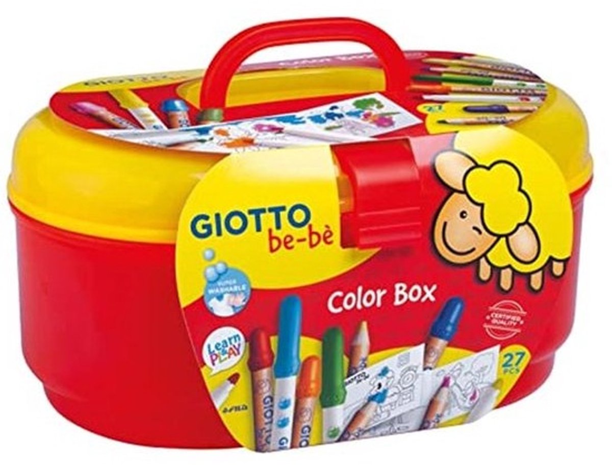 Grote kleurendoos - Kleurpakket kinderen - Creatief bezig zijn - Wasbaar van handen - 27 stuks - Diverse kleuren