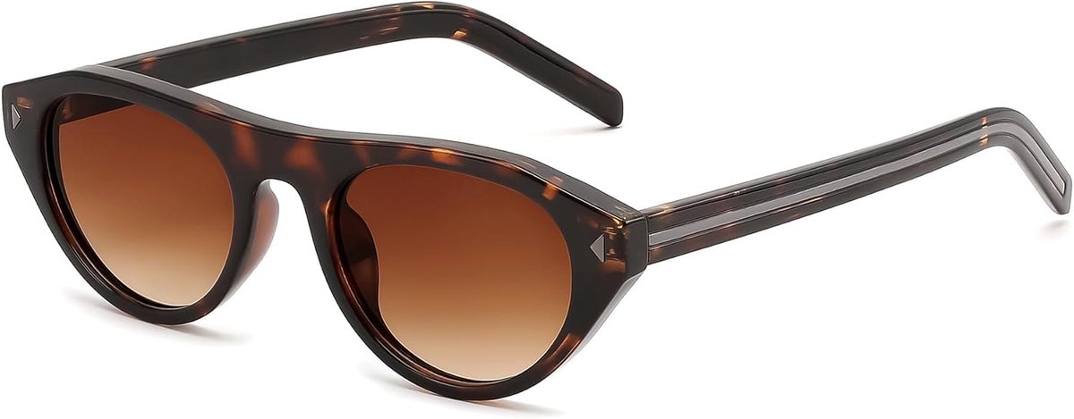 FEISEDY Trendy Narrow Oval Cat Eye Sunglasses for Women Men B0411 - ShopVlot