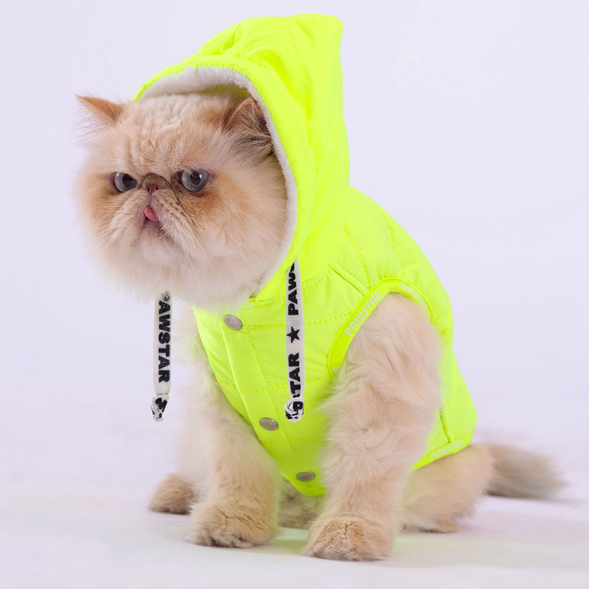 Pawstar Railway - Hondenbodywarmer - Neongeel - M