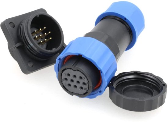Vierkante Panel Cut Power Kabel Connector Waterdichte IP68 LED Luchtvaart Power Kabel Plug Socket voor Outdoor Verlichting — afbeelding 5