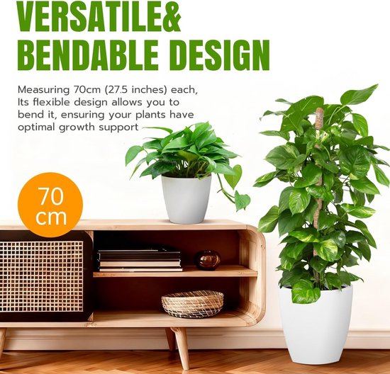Set van 2 Vouwbare Klimplant Steunen voor Monstera, 70 cm Hoog, Geschikt voor Binnenplanten, Ideaal voor Tuin en Interieur — afbeelding 5