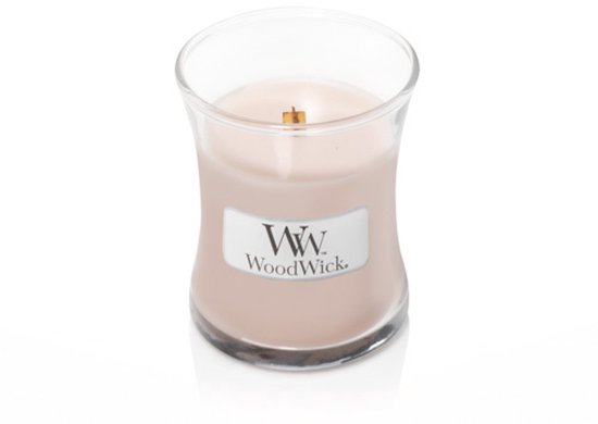 Geurkaars Vanilla & Sea Salt Mini | Roze van Woodwick — cadeau in Wonen & Interieur - foto 5