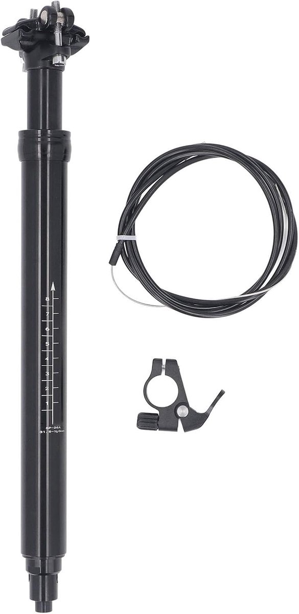 Dropper Seatpost Hydraulisch 150 mm Travel Remote Lockout 31,6 mm Interne routingzitje Post voor Mountain Road Bike Aluminium Legering Hoge sterkte verstelbare hoogte