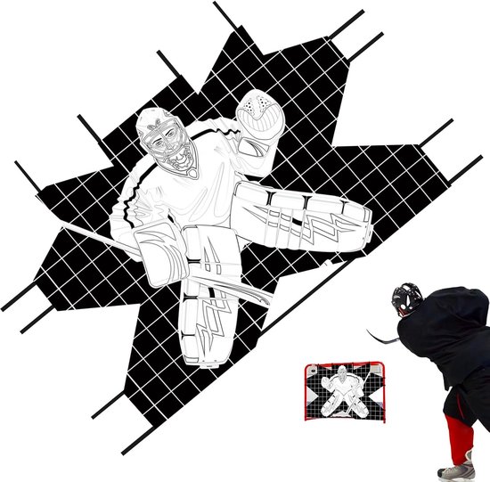 Hockey Keeper Target - Precisie Shooting Sheet Doel Oefening Trainer | Duurzame Rating Tool, All Wether Shot Blocker voor Trein Home Toernooien — afbeelding 5