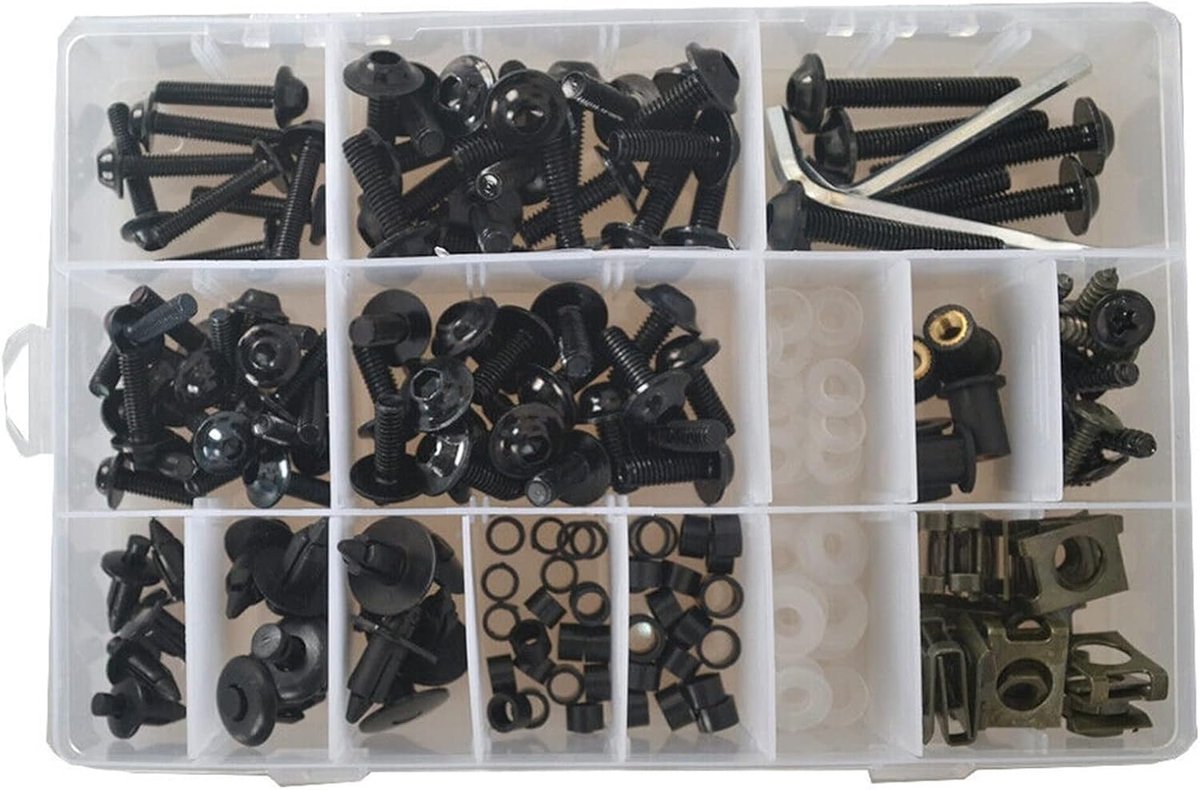 Kit voor yamaha TTR110 TTR110 2008-2011 2009 2010 motorfiets onderdelen 200x kuip body bout kit schroef clip onderdelen, Black