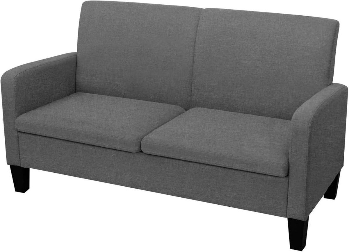 2-zitsbank, moderne 2-zits tv-bank, woonkamer, 2-zitsbank, slaapbank, moderne bureaubank, slaapbank, fauteuil, 135 x 65 x 76 cm, donkergrijs