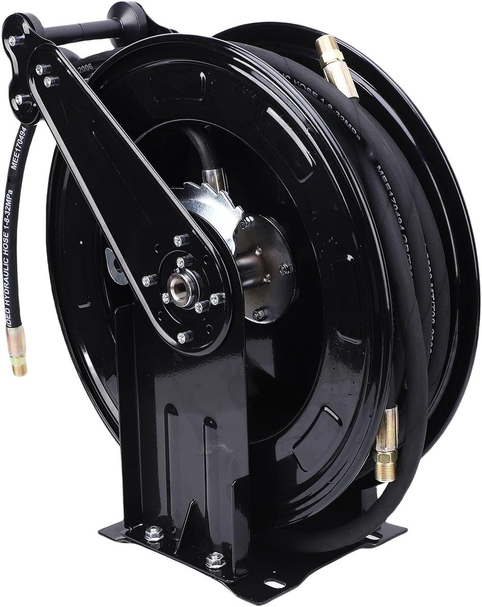 49,21 Ft Drukwas Slanghaspel Automatisch Oprollen Zware Kwaliteit