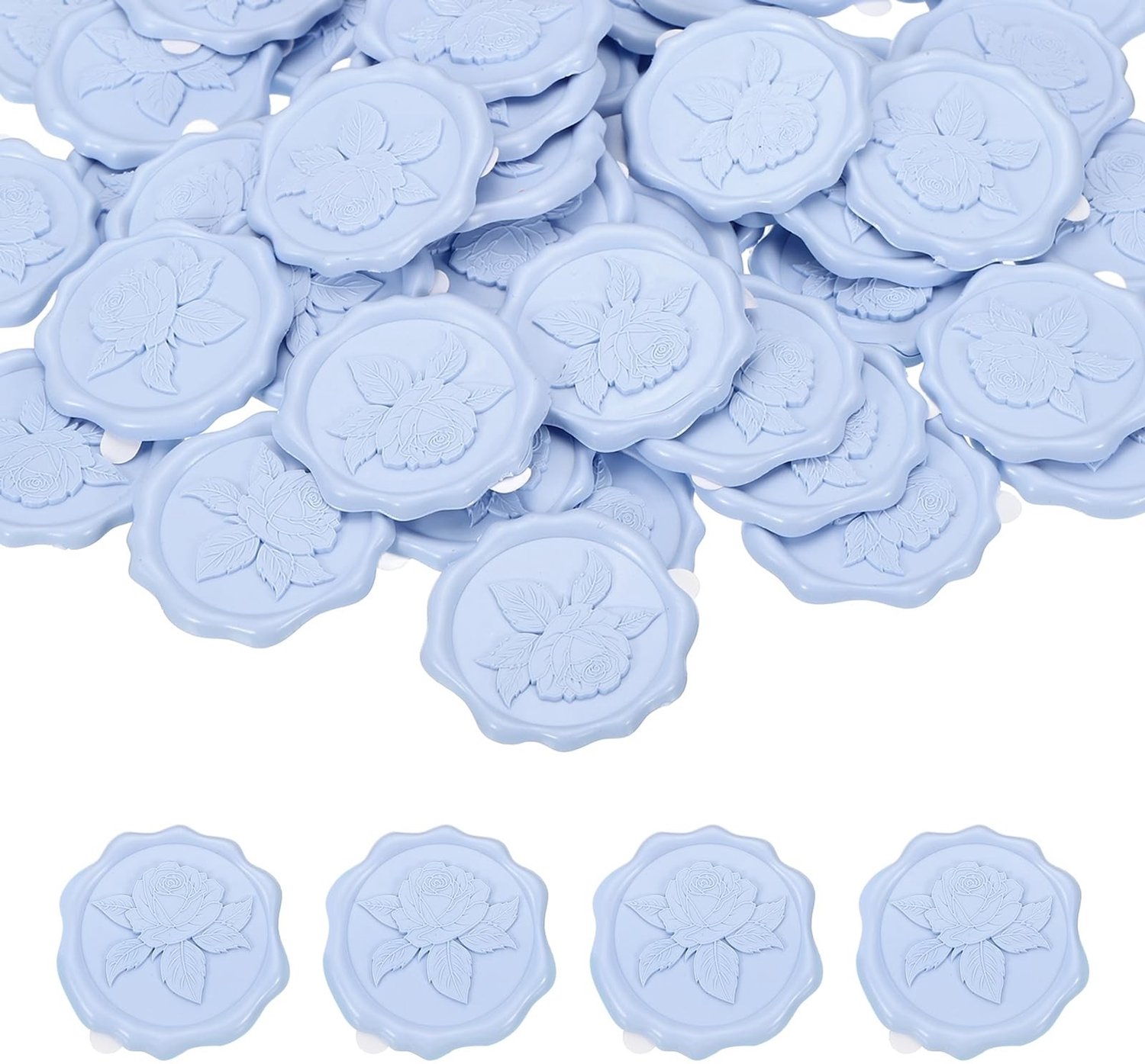 50 Stuks Roze Waszegelstickers voor Bruiloften en Feesten