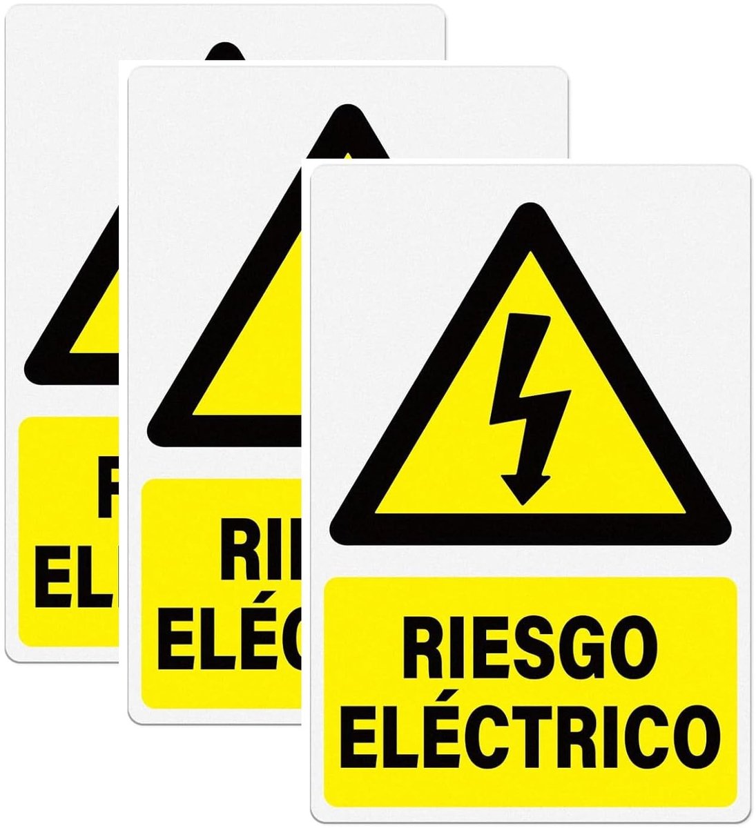 Zelfklevende Stickers voor Elektrisch Risico - 3 Stuks