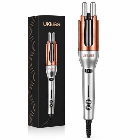 UKLISS Automatische Krultang - Keramische Haarkruller - Haarkrultang - Hair Curler - Haarstyler - Wavy Hair - Curling Iron - Krulborstel Roterend - Golvenkrultang - Wave Krultang