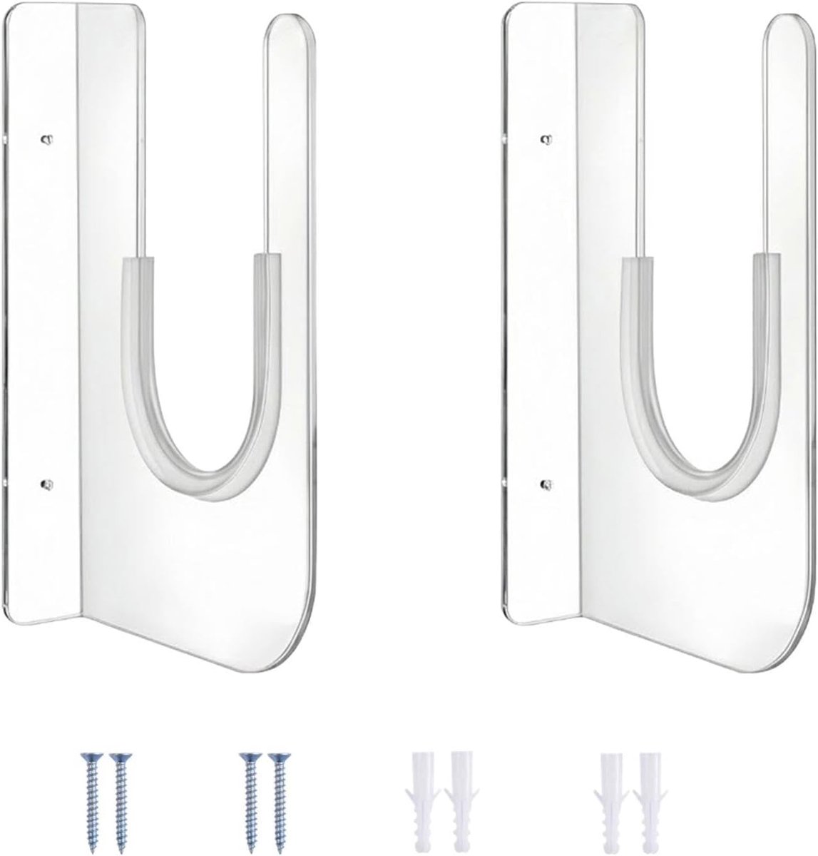 Wandhouder set van 2 horizontale heldere acryl zwevende organizer