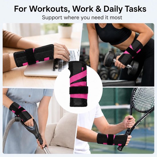 Polssteun Polsspalk Ergonomische Handbrace Voor Rechterhand Met Duimopening Verstelbare Polsband Ondersteuning Voor Dagelijks Gebruik Sport Werk Computer — afbeelding 4