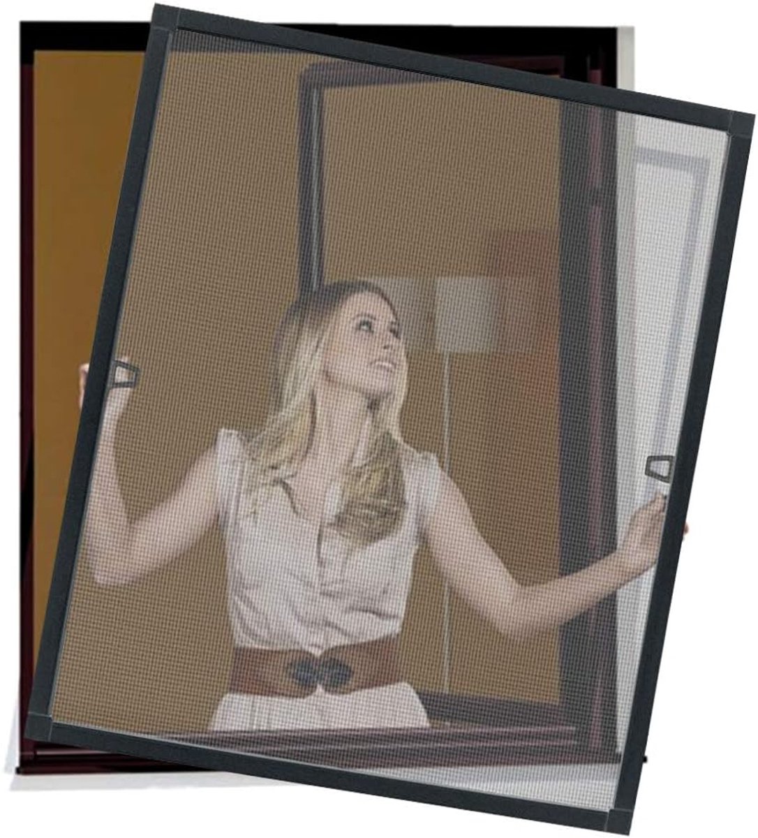 Raam met frame aluminium zonder boren