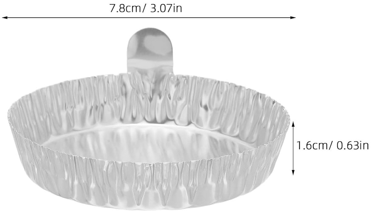 100 stuks aluminium weegschaaltjes, aluminiumfolie weegschaaltjes, wegwerpschaaltjes van 78 mm voor het wegen van poeders, het mengen van epoxy en het maken van voedselmonsters.