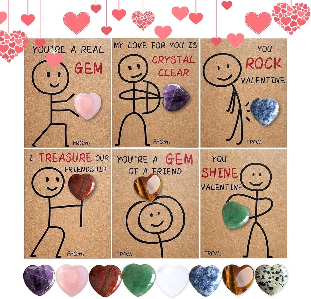 Valentijnskaarten voor Kinderen Klaslokaal Voor Traktatiezakjes Gevuld Met
