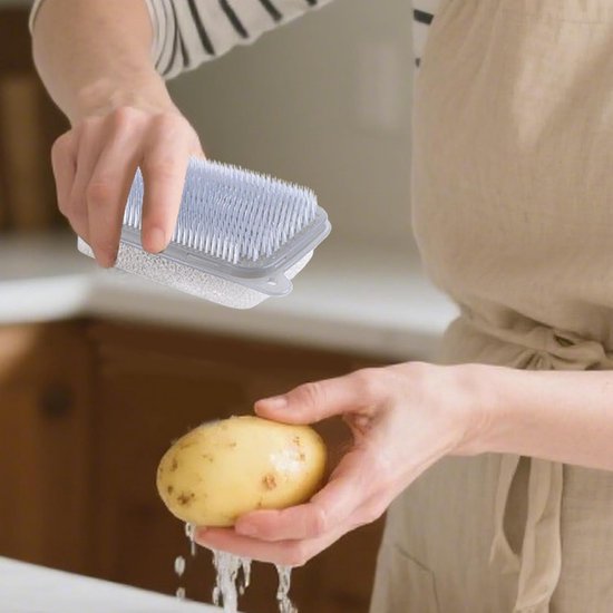 Borstel voor Groenten Dubbelzijdige Reiniger voor de Keuken — afbeelding 5