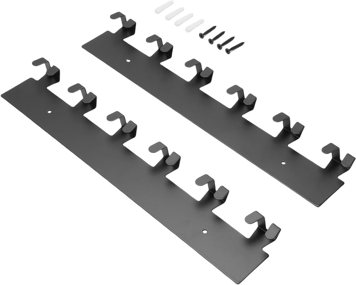 Wandsleutelhouder met 12 Haken, Zware Ijzeren Sleutelorganizer voor Entree, Hal, Voordeur