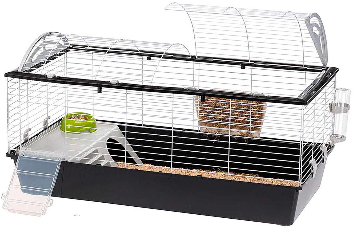 Ferplast Knaagdierenkooi Voor Konijnen en Cavia's - Van Metaal - Met Accessoires - 119 x 58 x h 60 cm