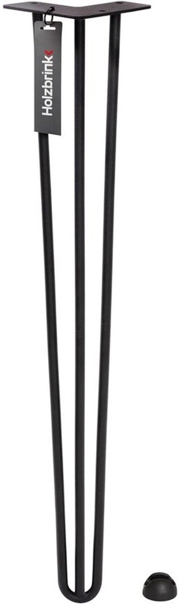 Set van 3 stalen hairpin-tafelpoten - Voor upcycling en designtafels - 72 cm - Zwart