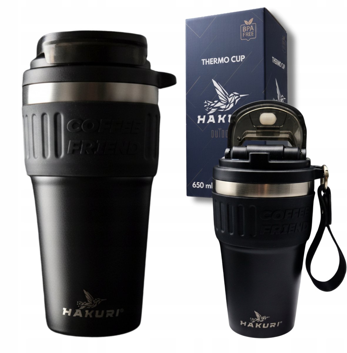 Hakuri Thermosbeker Outdoor 650ml - Warm & Koud, BPA-vrij