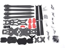 Droneframe - Frame van koolstofvezel - FPV-racing - Versterkte armconstructie - Wielbasis voor 5 inch - Zwart