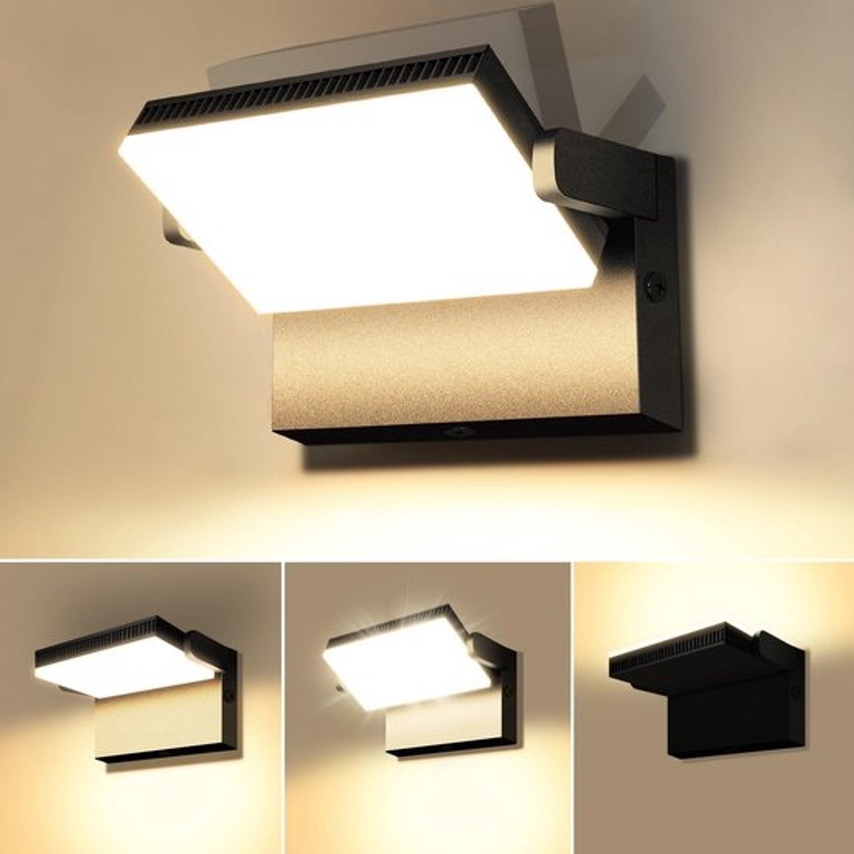 Krachtige buitenwandlamp van 150W - 17.000 lumen - 360° draaibare spot - Warm wit licht - IP65