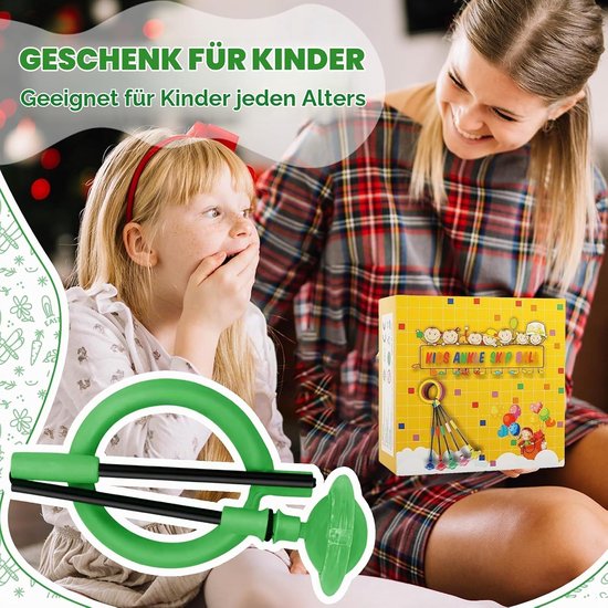 Springring met lichtjes voor kinderen 6-10 jaar (groen) — afbeelding 2