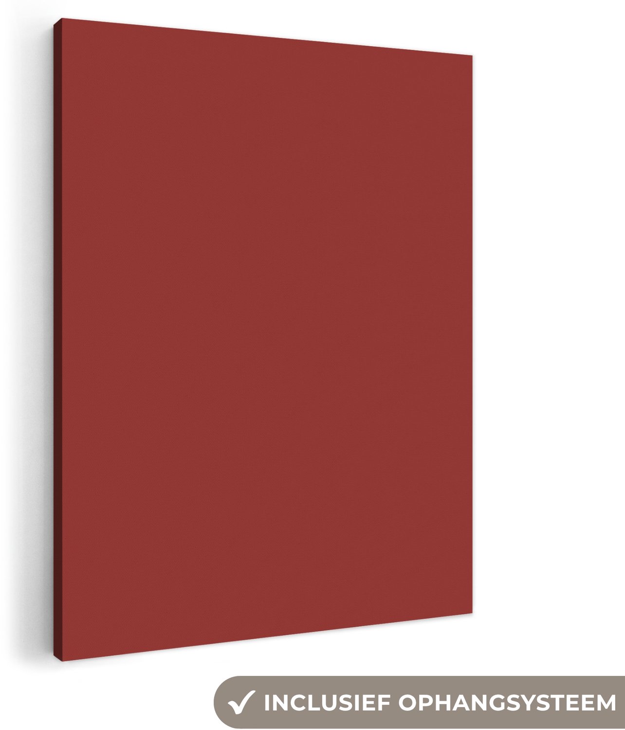 Canvas schilderij 90x120 cm - Exclusieve wanddecoratie Burnt - Copper - Rood - Muurdecoratie woonkamer - Slaapkamer decoratie - Kamer accessoires - Schilderijen op canvas groot XXL
