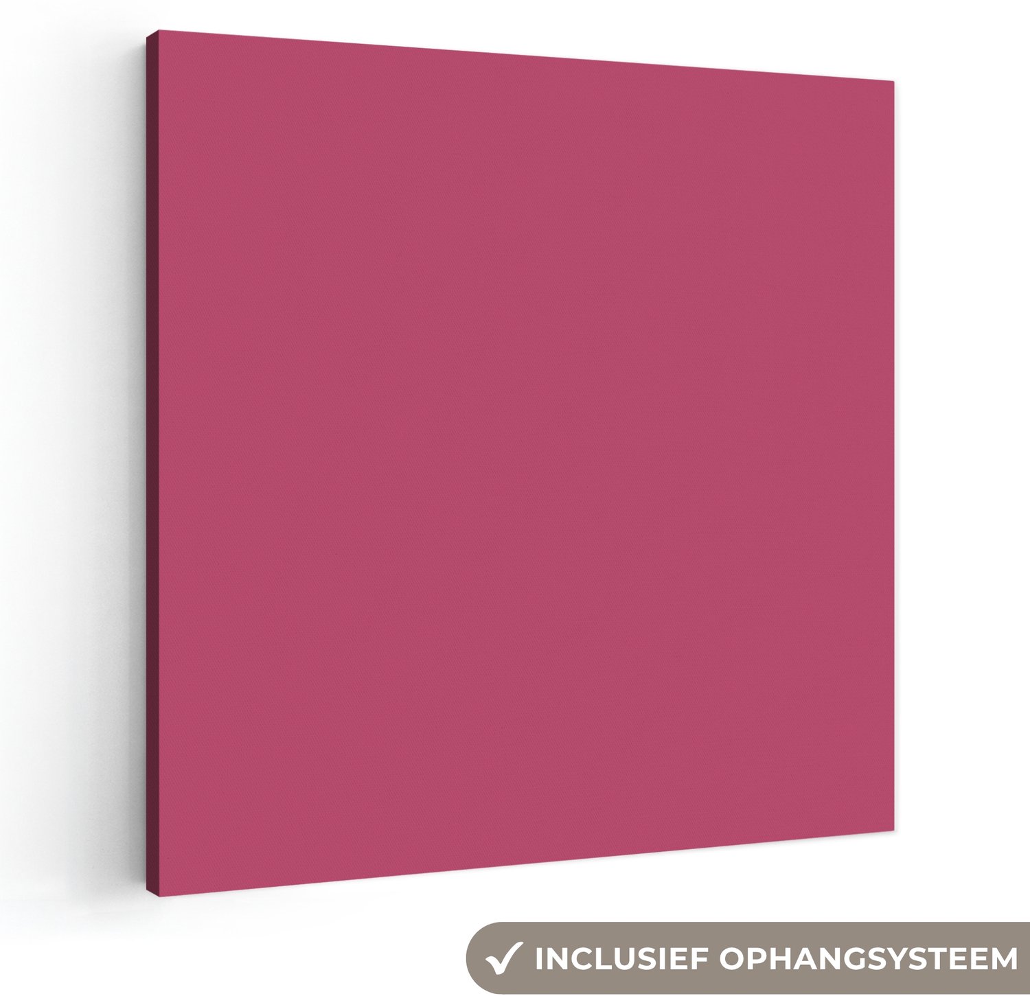 Canvas schilderij 90x90 cm - Exclusieve wanddecoratie Deep - Berry - Rood - Muurdecoratie woonkamer - Slaapkamer decoratie - Kamer accessoires - Schilderijen op canvas