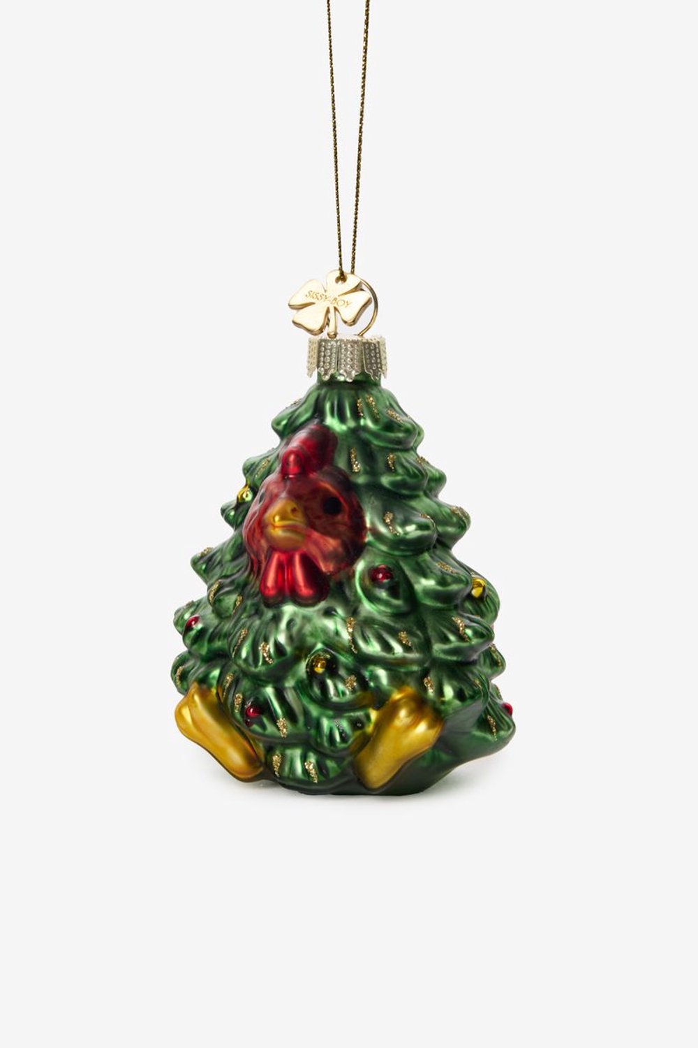 Sissy-Boy Kerst ornament kerstboom met kip Groen