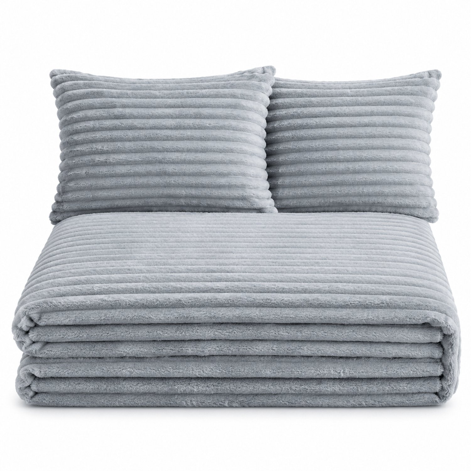 SWGOTA Grijs hoeslaken 180 x 200 cm met ribstructuur - voor matrassen tot 30 cm dik - 1 stuk