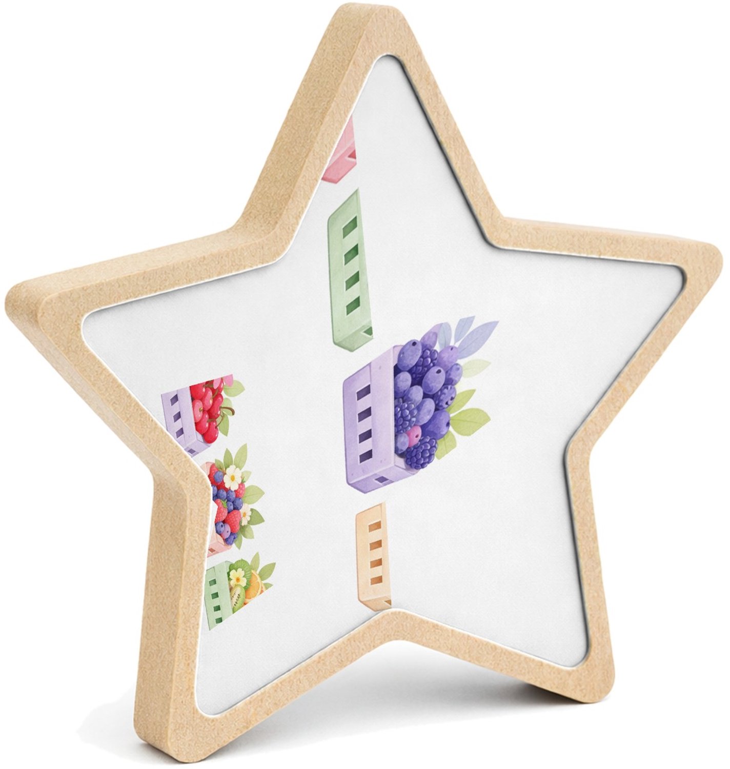 Mr Cadeautjes MDF fotolijst ster 14 x 13,5 - design Een verfijnde reeks seizoenscomposities met een charmante, c | cadeau Wit