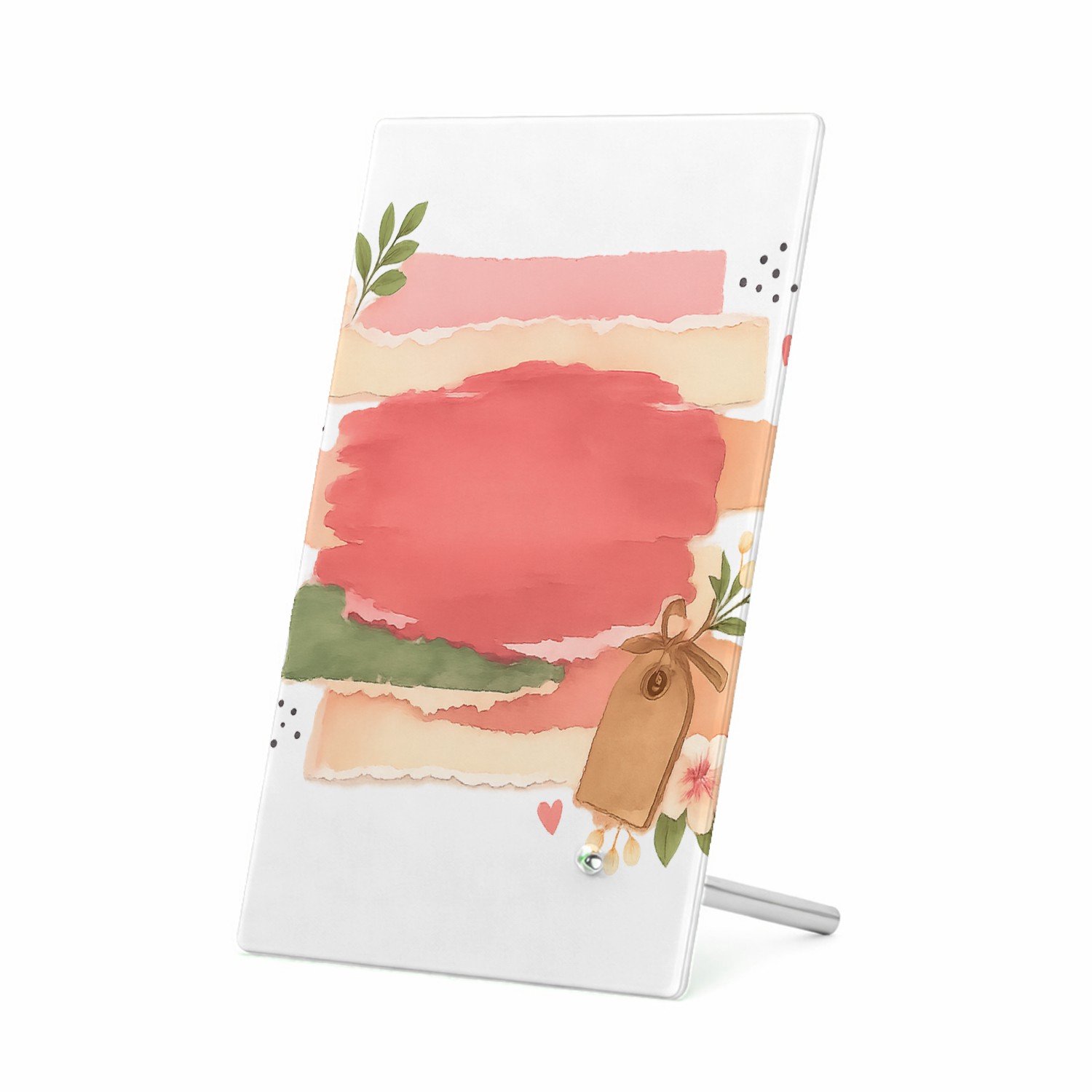Mr Cadeautjes Glasframe 11 x 16 - design Een vrolijke, gelaagde love-note compositie met een andere f | cadeau Wit