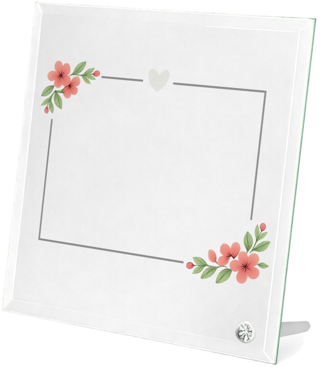 Mr Cadeautjes Glasframe 20 x 20 - design Een zacht troostontwerp rond een andere emotionele boodschap | cadeau Wit