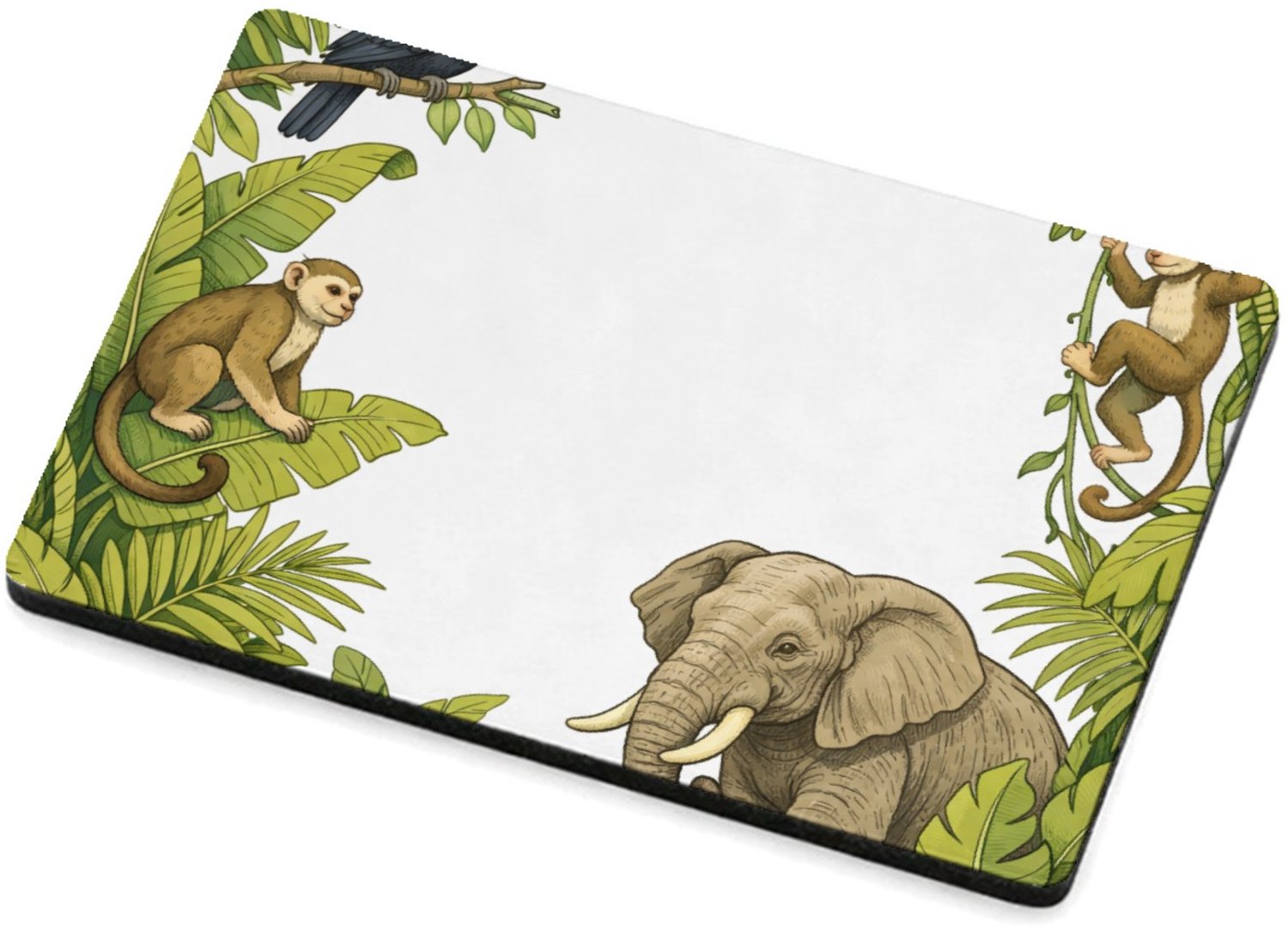 Mr Cadeautjes MDF magnetische fotolijst 7,5 x 5 - design Savanne-rand met grote rust in het midden | cadeau Wit
