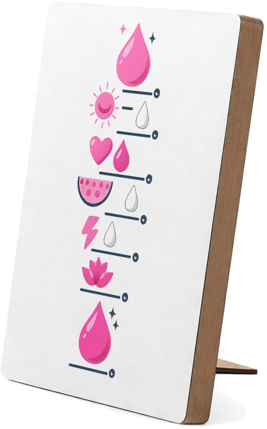 Mr Cadeautjes Glasframe/MDF 12,7 x 17,8 - design Motiverende dagindeling voor focus en energie | cadeau Wit