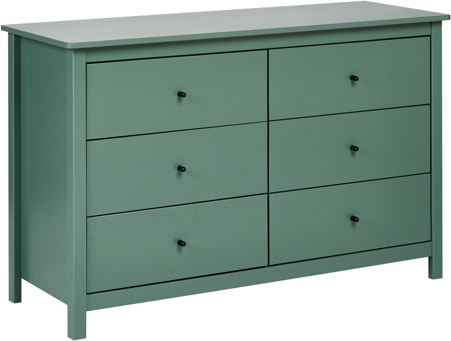 Beliani BARCALDINE - Ladekast 6 lades - Groen - Dennenhout