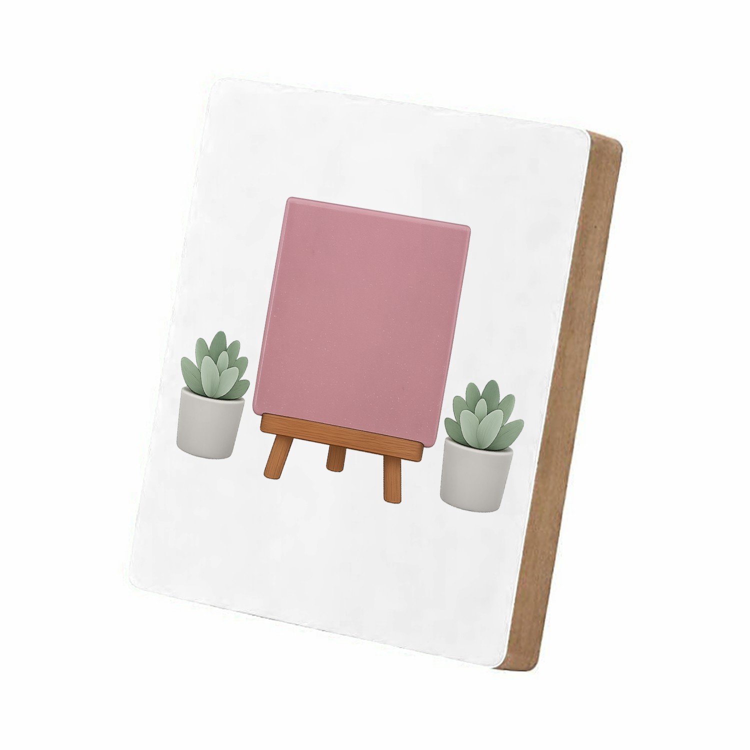 Mr Cadeautjes MDF staande fotolijst 15,2 x 15,2 - design Een compacte affirmatie op een kleine posterachtige tegel me | cadeau Wit