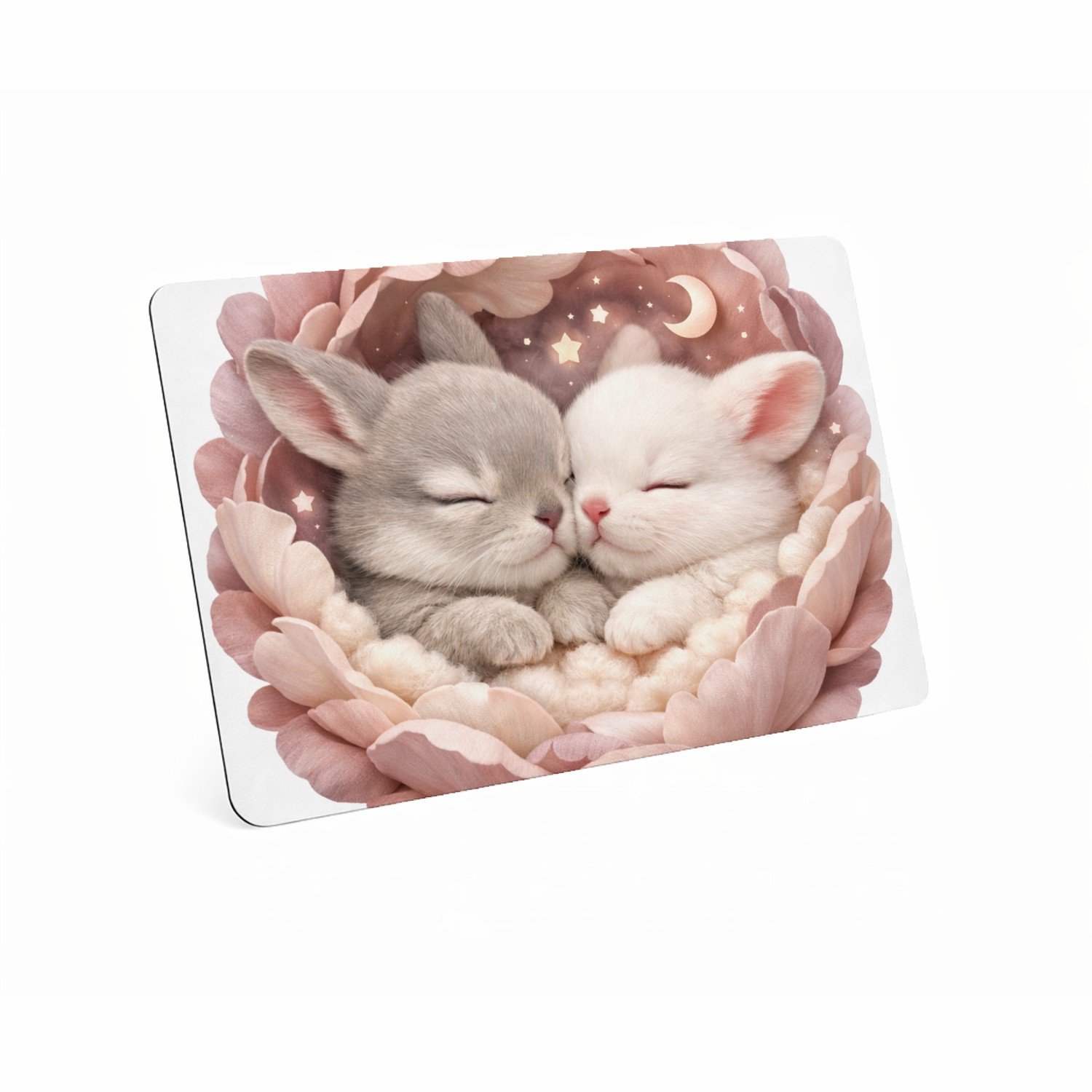 Mr Cadeautjes MDF magnetische fotolijst 28 x 19 - design Een sprookjesachtige close-up met een dierlijk hoofdonderwer | cadeau Wit