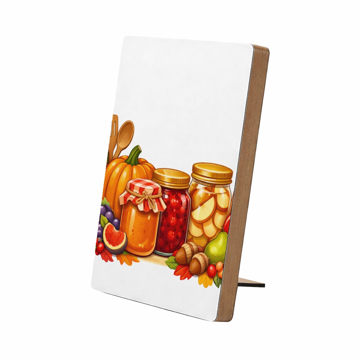 Mr Cadeautjes Glasframe/MDF 12,7 x 17,8 - design Een speels retro-voedselbeeld met een grote kopregel en een | cadeau Wit