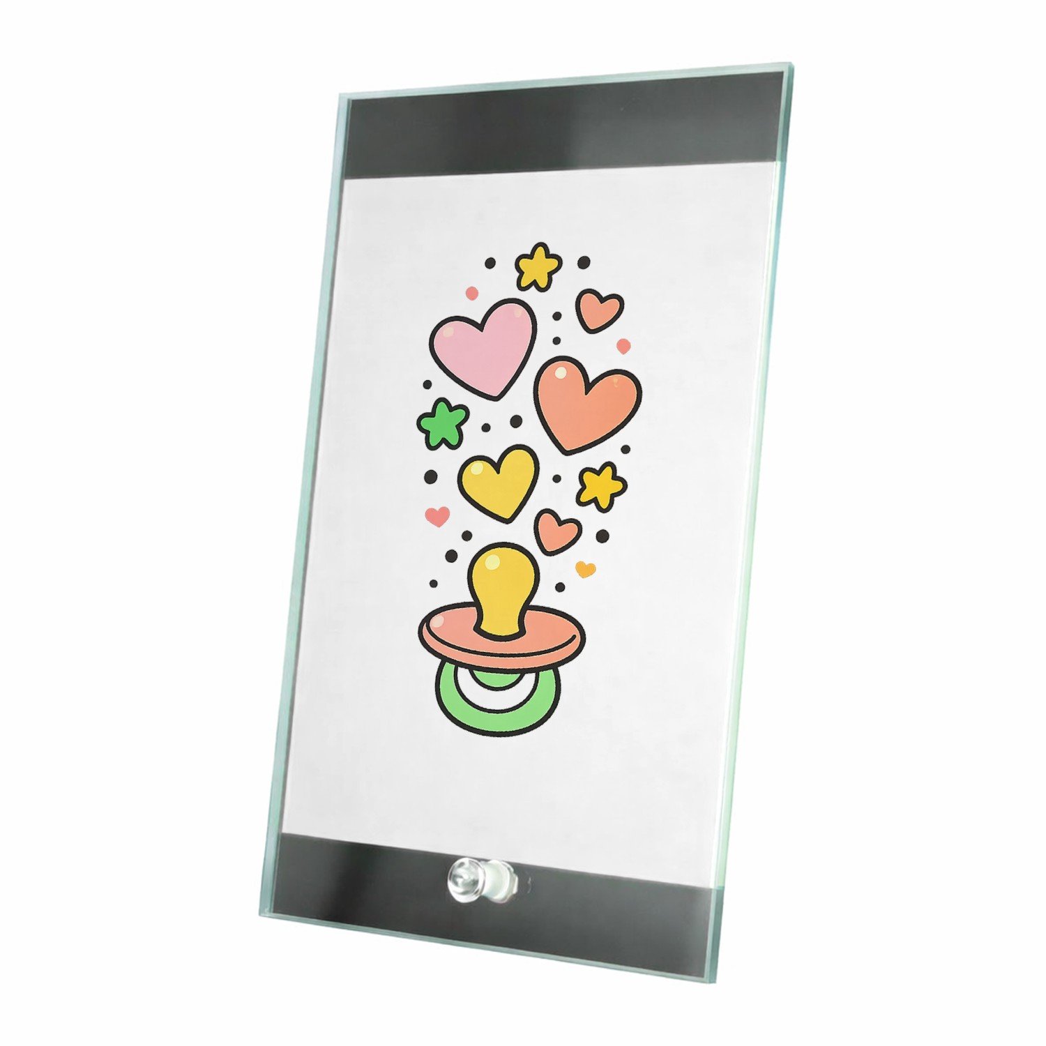 Mr Cadeautjes Glasframe 15 x 23 - design Een speelse onthulling rond een nieuwe rol in de familie, me | cadeau Wit