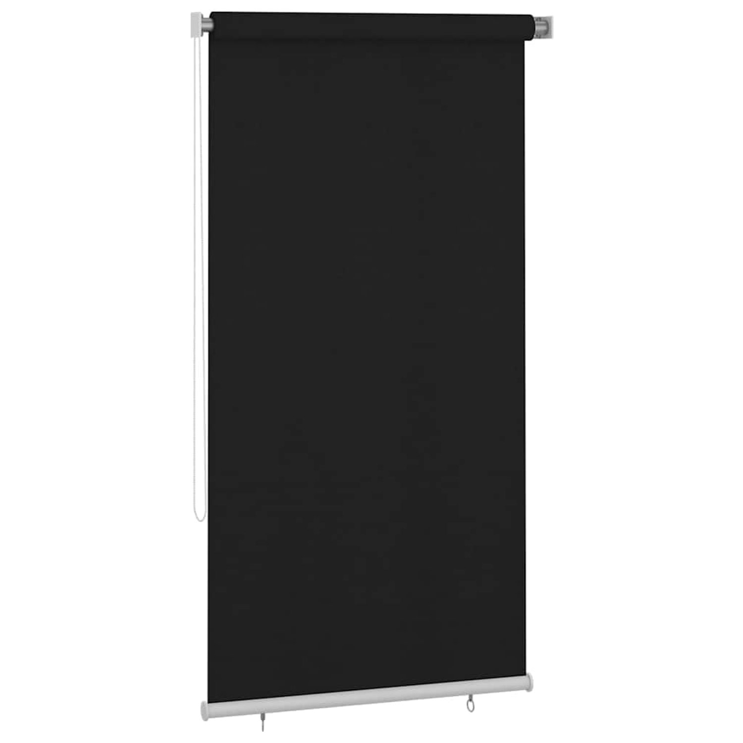 Famanu Rolgordijn voor buiten, 120 x 230 cm, zwart, perfect voor privacy op balkon, terras of veranda, gemaakt van hoogwaardig polyethyleen voor langdurig gebruik