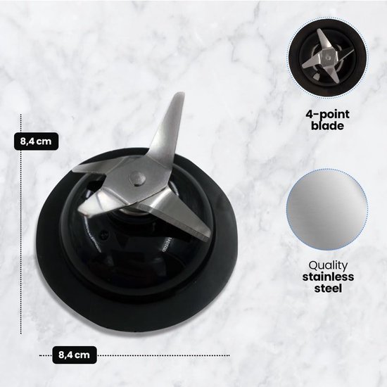 Blendermessen - Roestvrij staal - 4 punten - 53,9 mm — afbeelding 5