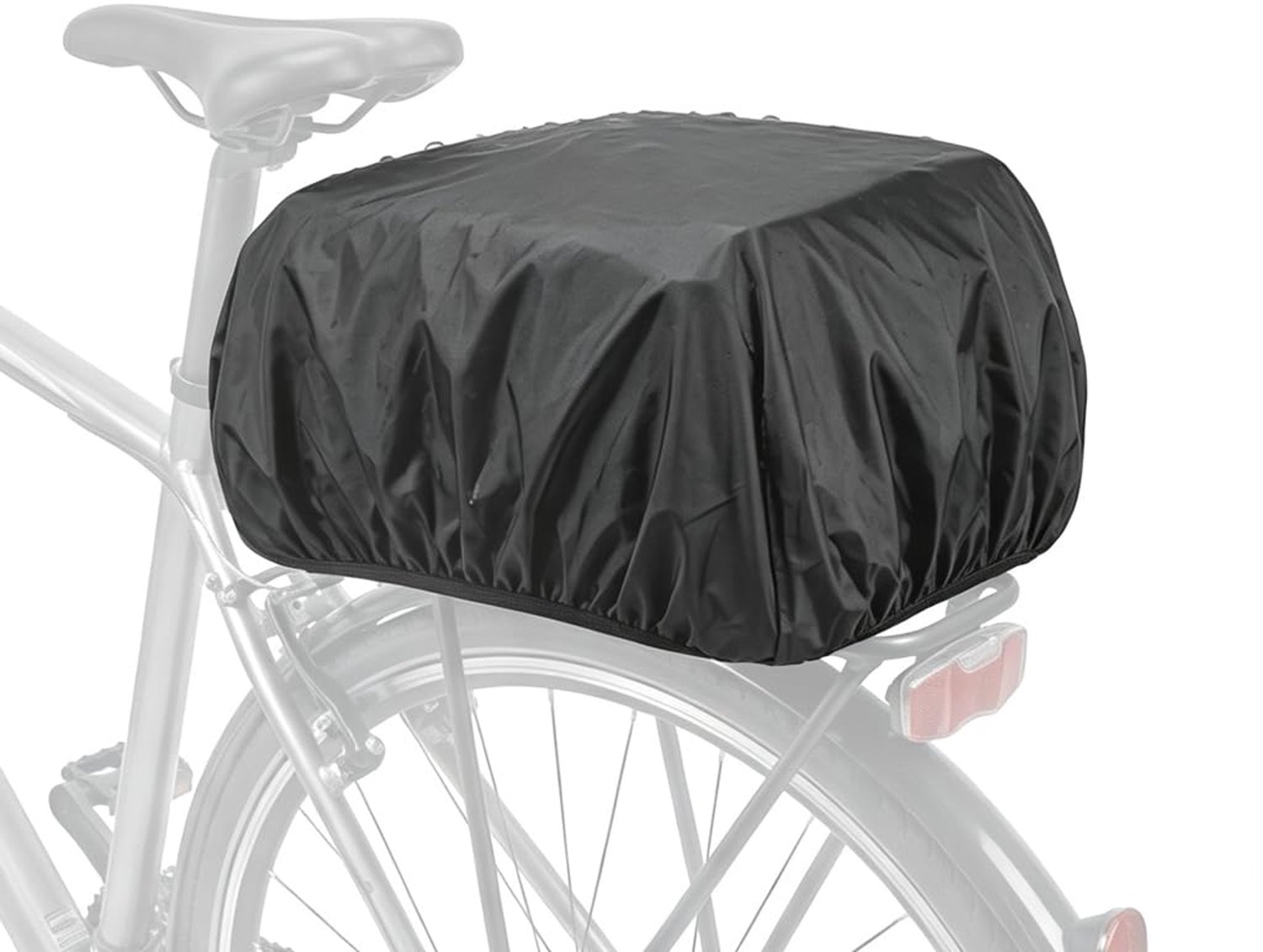 Famanu - Waterdichte fietsmand afdekking - Bescherming tegen regen en vuil - Duurzaam waterdicht polyester - Zwart/Zilver 1 stuk