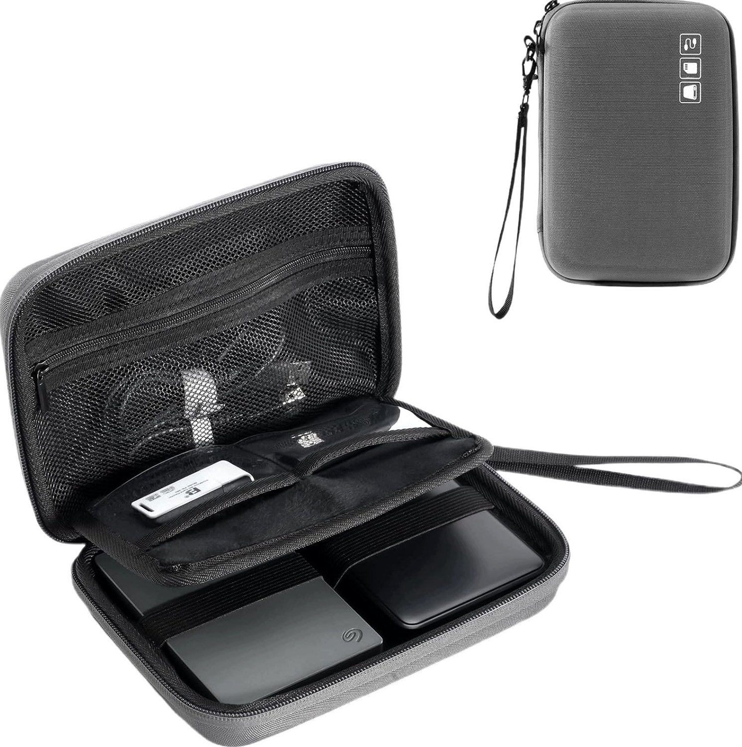 Beschermhoes voor 2x 2.5 inch Harde Schijven - Robuuste Opbergcase