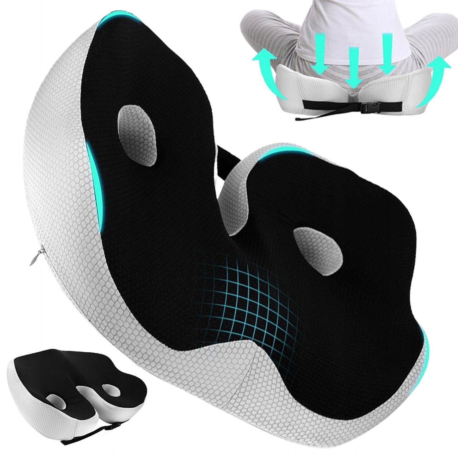 Ergonomische Zitkussen Memory Foam - Comfortabel en Verstelbaar