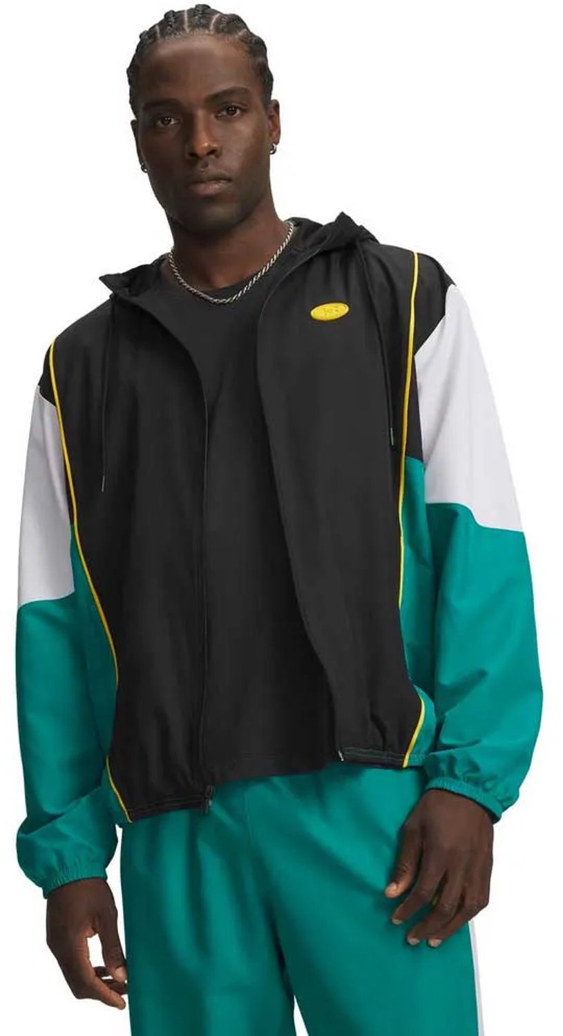 Under Armour Rival Woven Colorblock Jas Zwart L Man