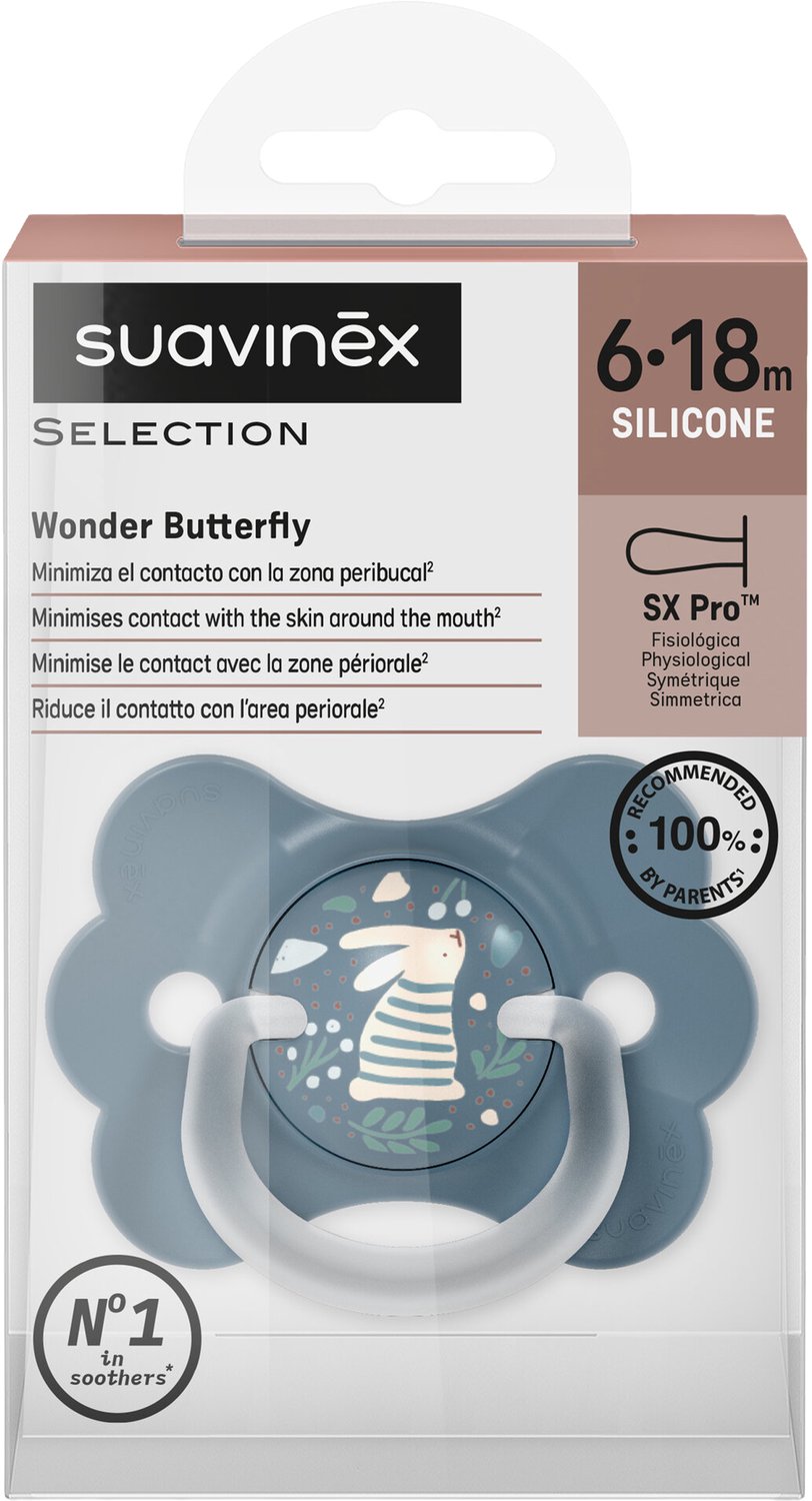 Suavinex Wonderland SX Pro Fopspeen - 6-18 Mnd - Silicone - Blauw — afbeelding 2