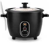 Savoré Kitchen Rijstkoker 1 Liter PFAS-vrij - Rice Cooker Klein voor 5 Porties - Warmhoudfunctie - Zwart