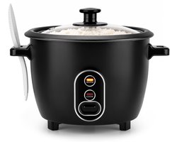 Savoré Kitchen Rijstkoker 1 Liter PFAS-vrij - Rice Cooker Klein voor 5 Porties - Warmhoudfunctie - Zwart